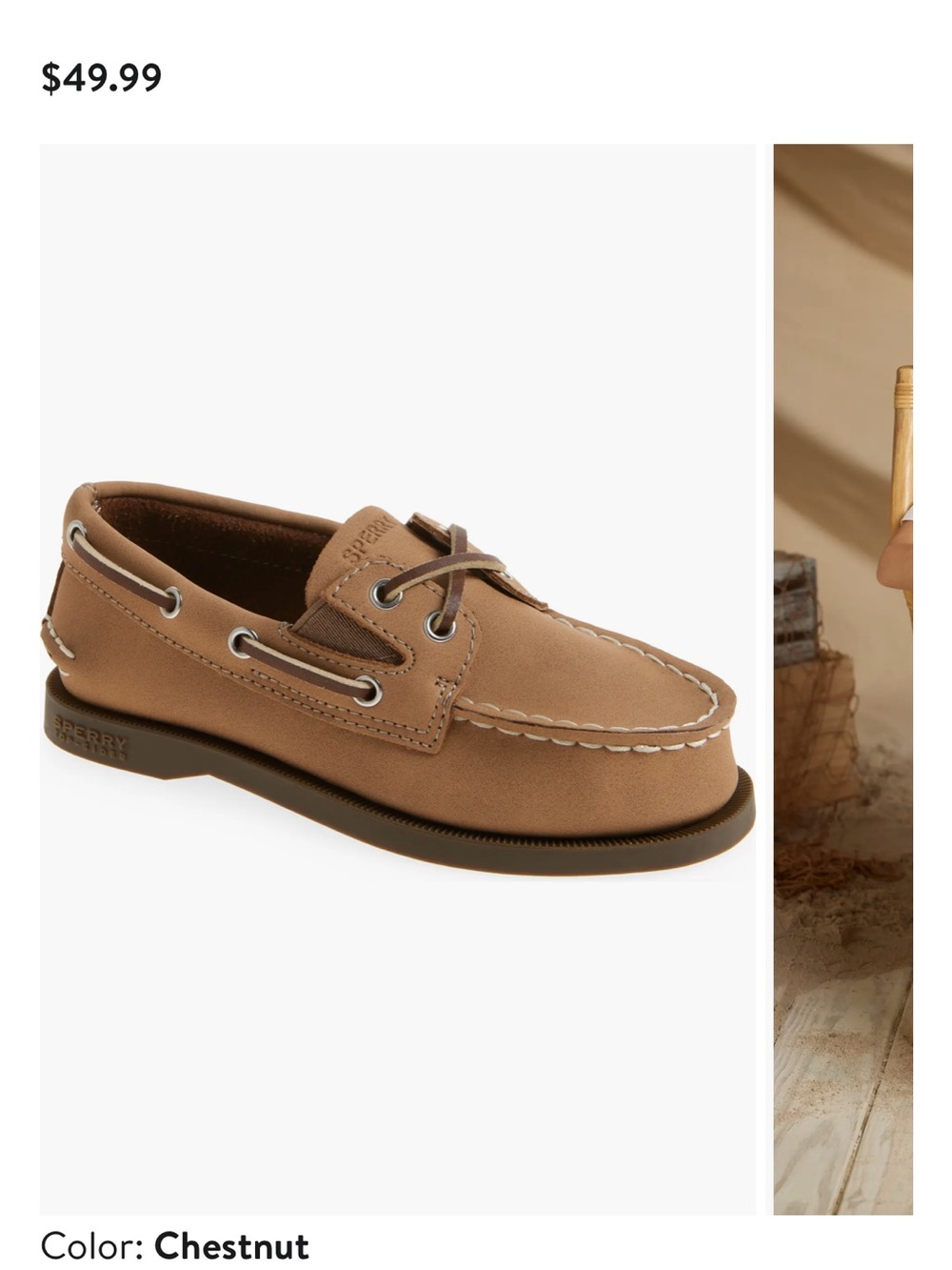 Nordstrom Kids Chestnut Moccasin Boat Shoe